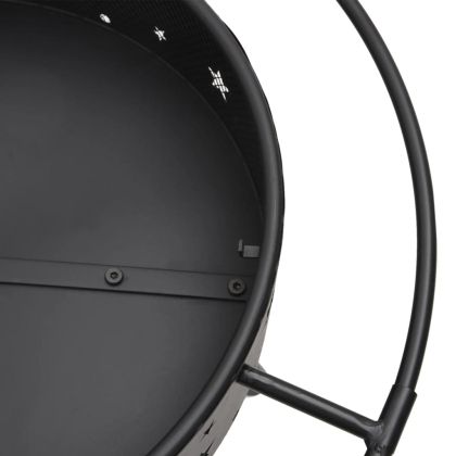 Преносимо огнище с ръжен, 70 см, XXL, стомана