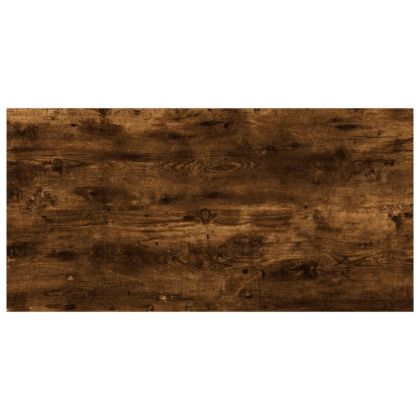 Стенни рафтове 4 бр опушен дъб 40x20x1,5 см инженерно дърво
