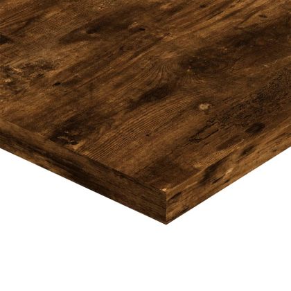 Стенни рафтове 4 бр опушен дъб 40x20x1,5 см инженерно дърво