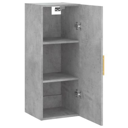 Стенен шкаф бетонно сив 34,5x34x90 см