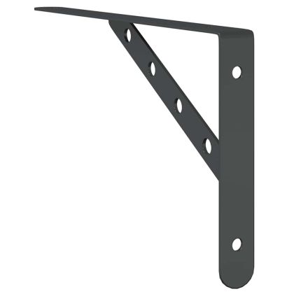 Скоби за рафт 4 бр 30x2,5x15,5 см черен неръждаема стомана