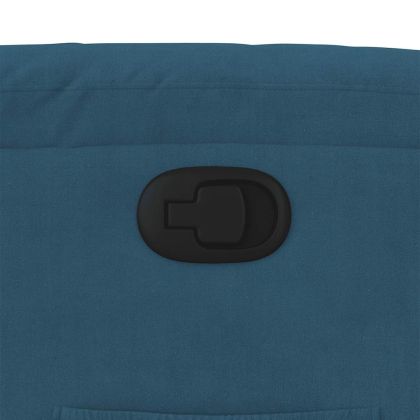 Изправящ реклайнер стол, син, кадифе