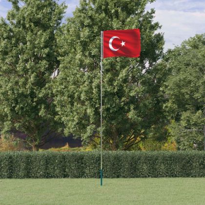 Флаг на Турция и стълб 5,5 м алуминий