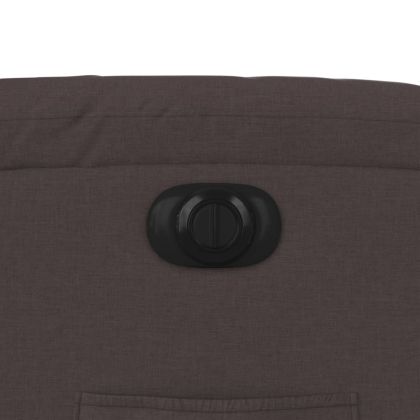 Електрически реклайнер стол, тъмнокафяв, текстил