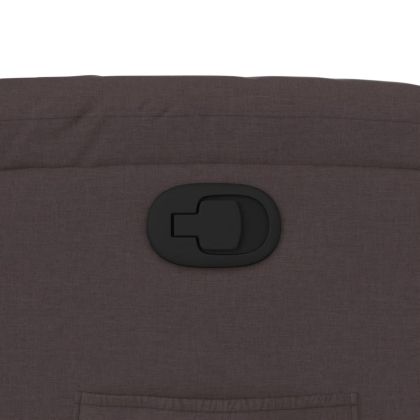 Изправящ реклайнер стол, тъмнокафяв, текстил