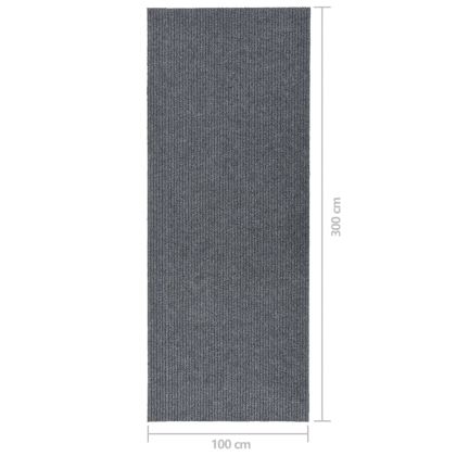 Абсорбиращо мръсотията килимче, 100x300 см, сиво