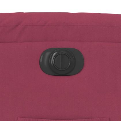 Електрически изправящ реклайнер стол, виненочервен, кадифе