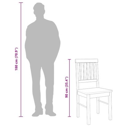 трапезни столове 2 бр. бяла масивна дървесина гума