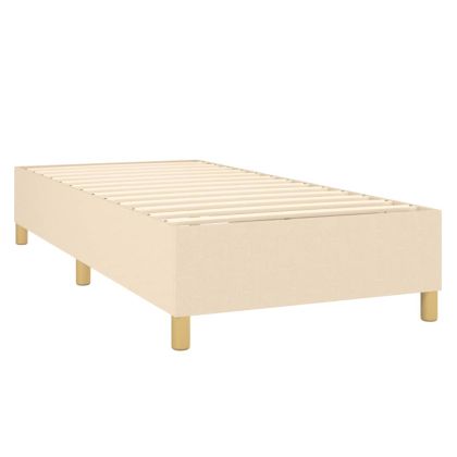 Боксспринг легло с матрак, кремава, 90x190 см, плат