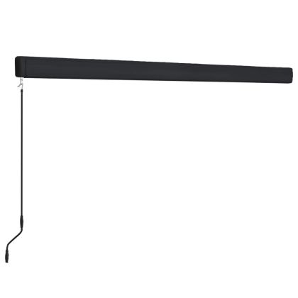 Ръчна касетъчна тента, 350x250 см, синьо и бяло