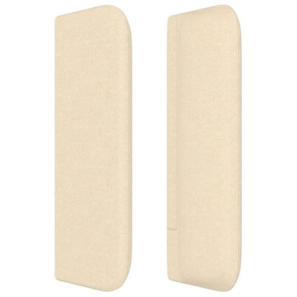 Горна табла за легло, кремава, 163x16x78/88 см, плат