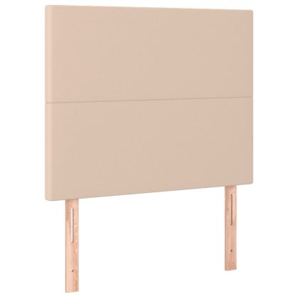 LED горна табла за легло, капучино, 80x5x118/128 см