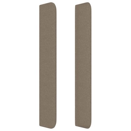 Горна табла за легло с уши, таупе, 183x16x118/128 см, плат