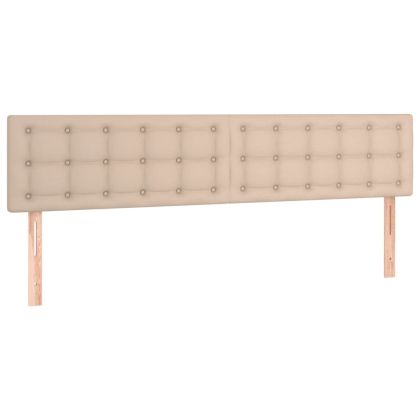 LED Горна табла за легло, капучино, 180x5x78/88 см
