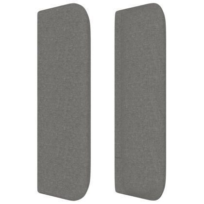 Горна табла за легло, тъмносива, 183x16x78/88 см, плат