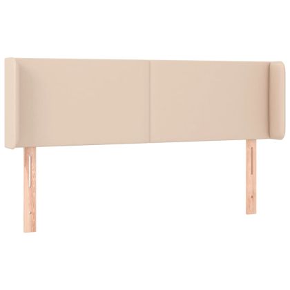 Горна табла за легло, капучино,147x16x78/88 см, изкуствена кожа