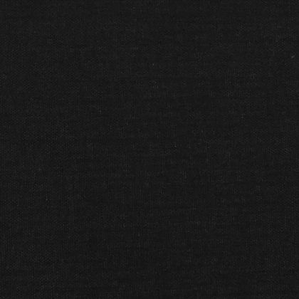 Горна табла за легло с уши, черна, 183x16x118/128 см, плат