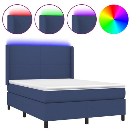 LED кутия за пружини с легло с таблото текстил