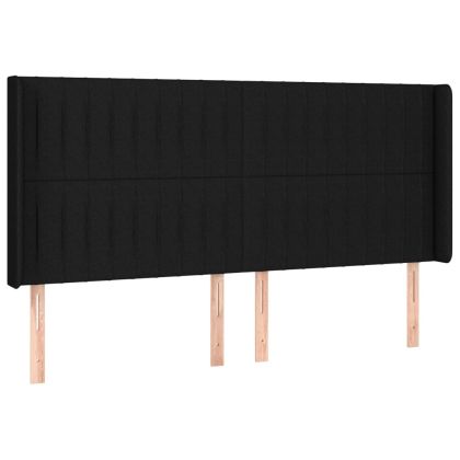 Боксспринг легло с матрак и LED, черна, 200x200 см, плат