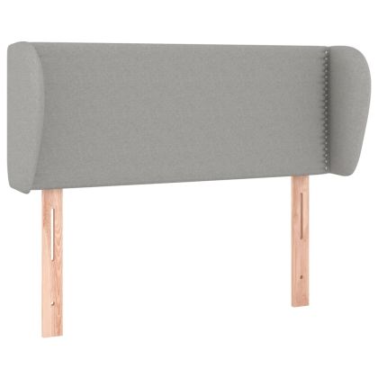 Горна табла за легло с уши, светлосива,93x23x78/88 см, плат