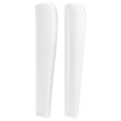 Горна табла с уши, бяла, 183x23x118/128 см, изкуствена кожа