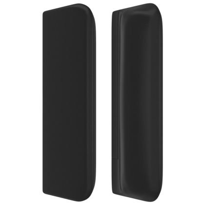 Горна табла за легло, черна, 83x16x78/88 см, изкуствена кожа