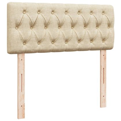 Боксспринг легло с матрак, кремаво, 120x200 см, плат