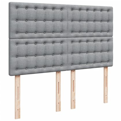 Боксспринг легло с матрак, светлосиво, 140x190 см плат