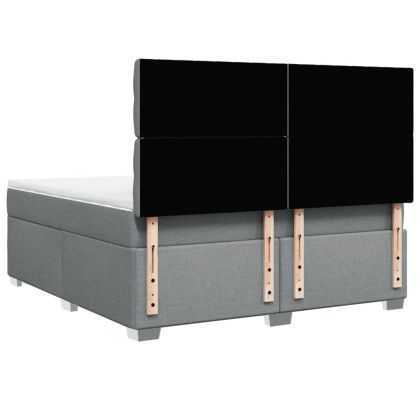 Боксспринг легло с матрак, светлосиво, 180x200 см, плат