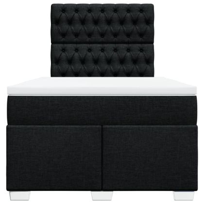 Боксспринг легло с матрак, черно, 120x200 см, плат