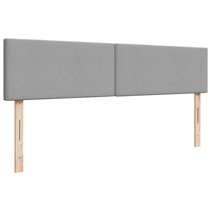 Османска легло с матраци и LED, светлосиво, 180x200 см, плат