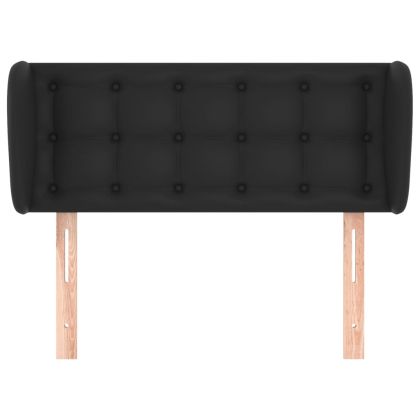 Горна табла с уши, черна,83x23x78/88 см, изкуствена кожа