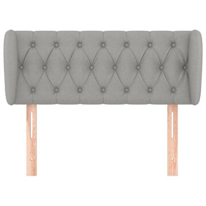 Горна табла за легло с уши, светлосива,93x23x78/88 см, плат