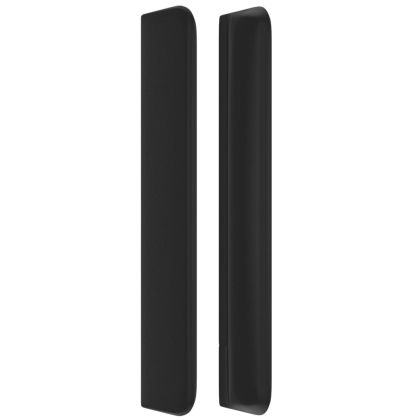 Горна табла с уши, черна, 93x16x118/128 см, изкуствена кожа