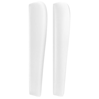 Горна табла с уши, бяла, 93x23x118/128 см, изкуствена кожа