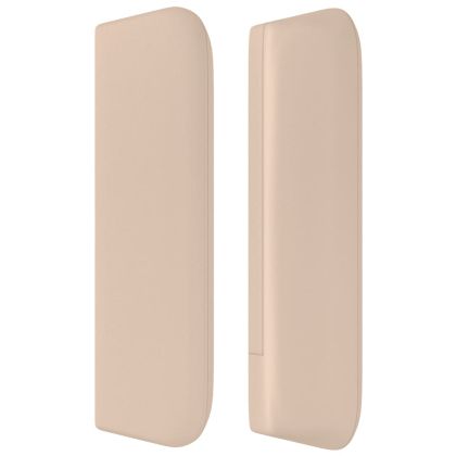 Горна табла за легло, капучино,147x16x78/88 см, изкуствена кожа