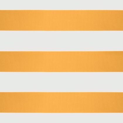 Прибираща се тента жълто и бяло 4x3 м плат и алуминий