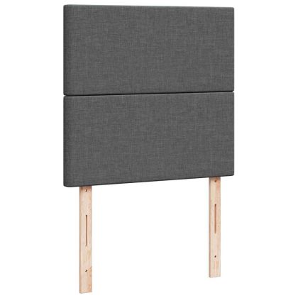 Боксспринг легло с матрак, тъмносив, 80x200 см, плат