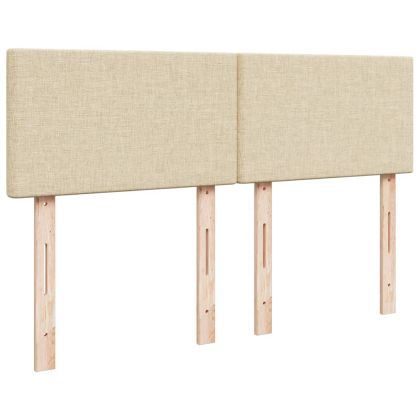 Боксспринг легло с матрак, кремава, 160x200 см, плат