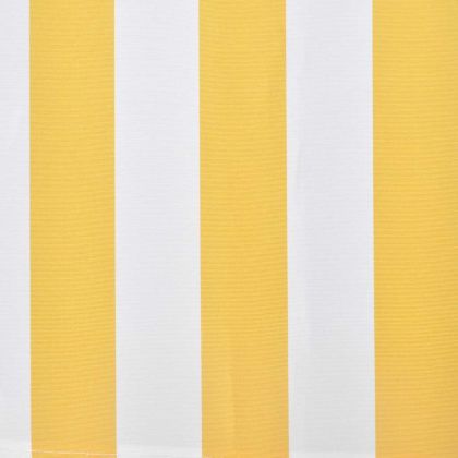 Сгъваема тента, моторизирана, 400 см, жълто/бяло