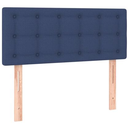 LED горна табла за легло, синя, 80x5x78/88 см, плат