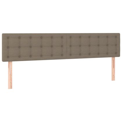 LED горна табла за легло, таупе, 200x5x78/88 см, плат