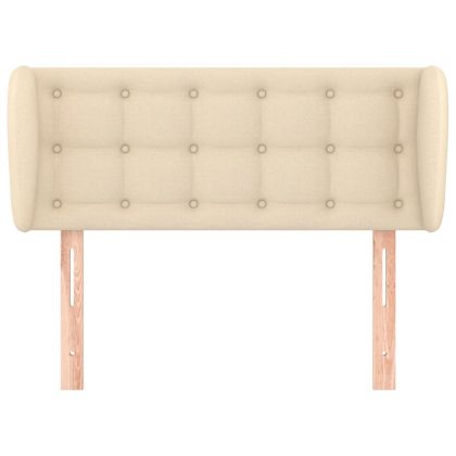 Горна табла за легло с уши, кремава, 83x23x78/88 см, плат