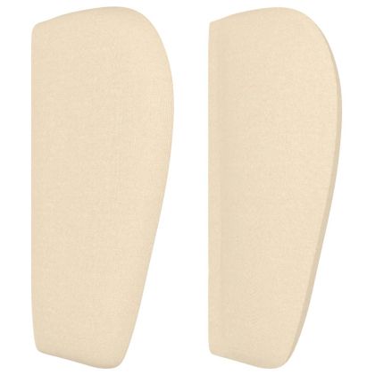 Горна табла за легло с уши, кремава, 83x23x78/88 см, плат