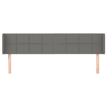 Горна табла за легло, тъмносива, 183x16x78/88 см, плат