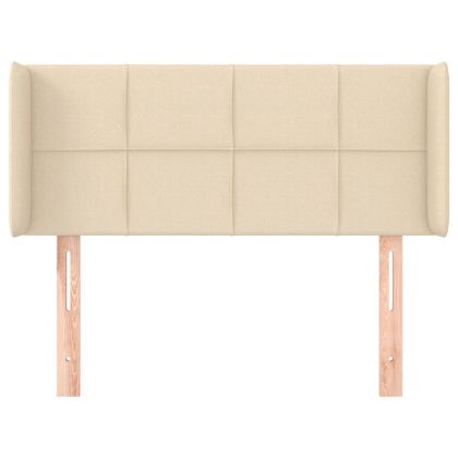 Горна табла за легло, кремава, 93x16x78/88 см, плат