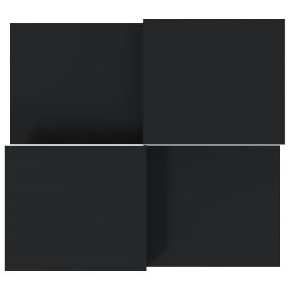 Кафе маси, 2 бр, черни, инженерно дърво