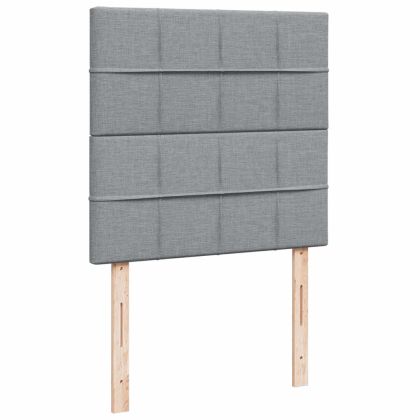 Боксспринг легло с матрак, светлосиво, 80x200 см, плат