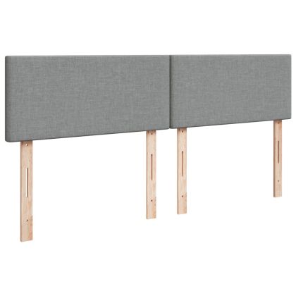 Боксспринг легло с матрак, светлосиво, 160x200 см, плат