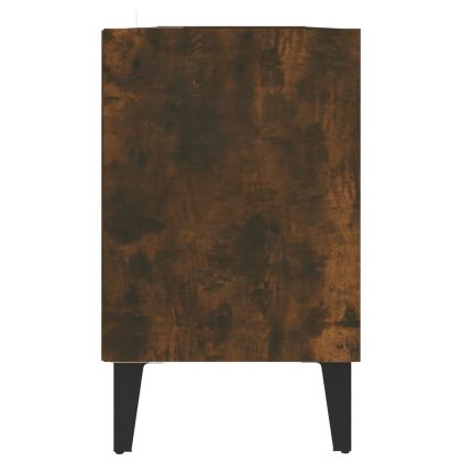 ТВ шкаф с метални крака, опушен дъб, 103,5x30x50 см